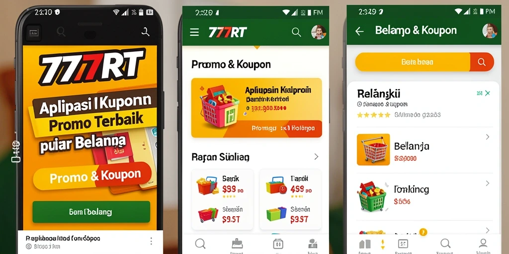 Antarmuka aplikasi 777RT dengan berbagai promo menarik