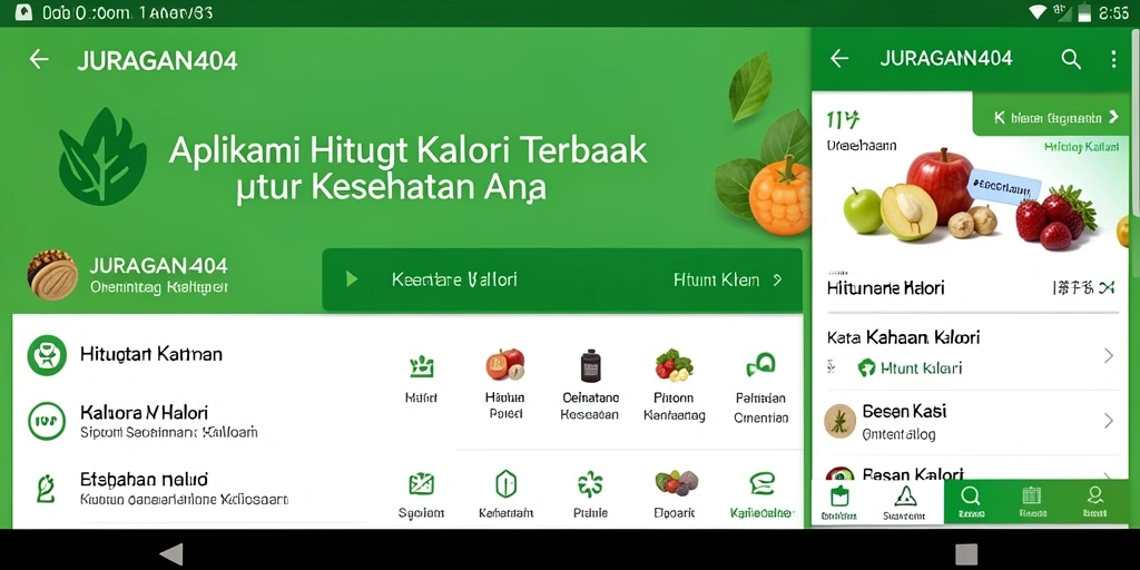 Tampilan antarmuka JURAGAN404 yang user-friendly untuk menghitung kalori.