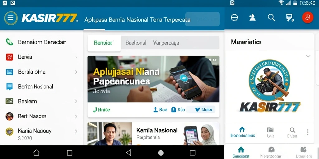 Tampilan antarmuka aplikasi KASIR777 yang menarik dan informatif.