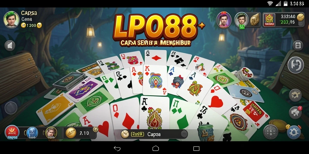 Tampilan antarmuka LPO88 yang menarik saat bermain Capsa.