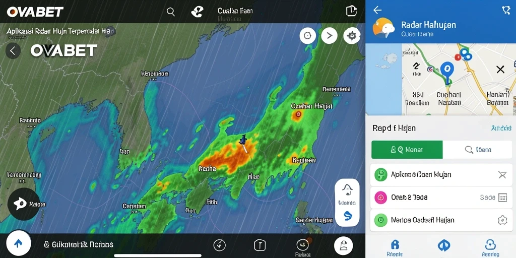 Antarmuka OVABET yang menampilkan radar hujan secara real-time.