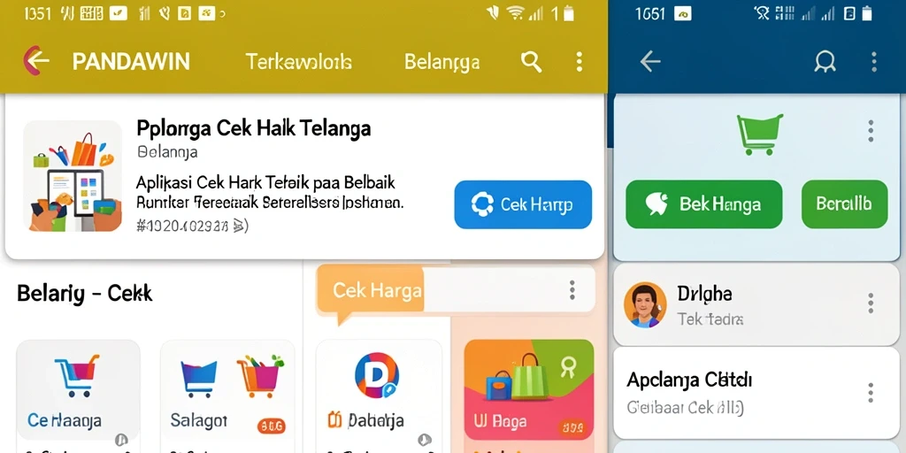 Tampilan antarmuka <strong>PANDAWIN</strong> yang user-friendly untuk cek harga.