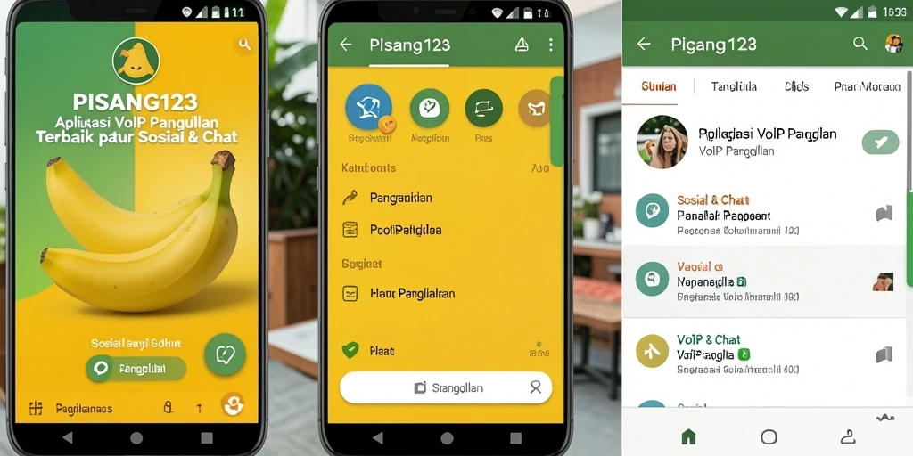 Antarmuka pengguna PISANG123 untuk VoIP Panggilan yang sederhana dan efisien.