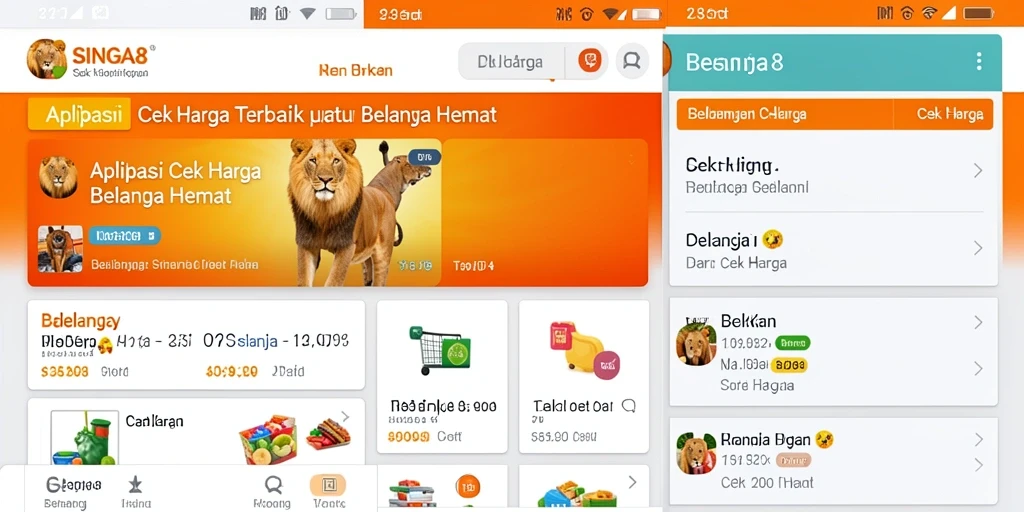 Tampilan utama SINGA8 dengan fitur Cek Harga yang mudah digunakan.
