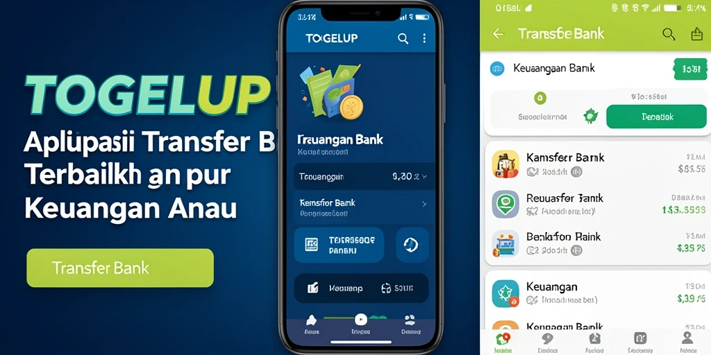 Antarmuka TOGELUP yang user-friendly untuk transaksi Transfer Bank.