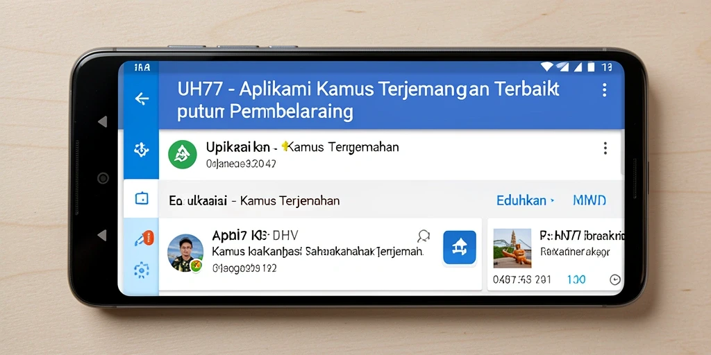 Tampilan antarmuka UH77 yang menarik dan mudah digunakan.