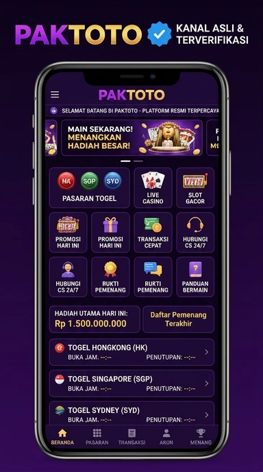 Halaman Resmi Paktoto untuk Pengguna Android
